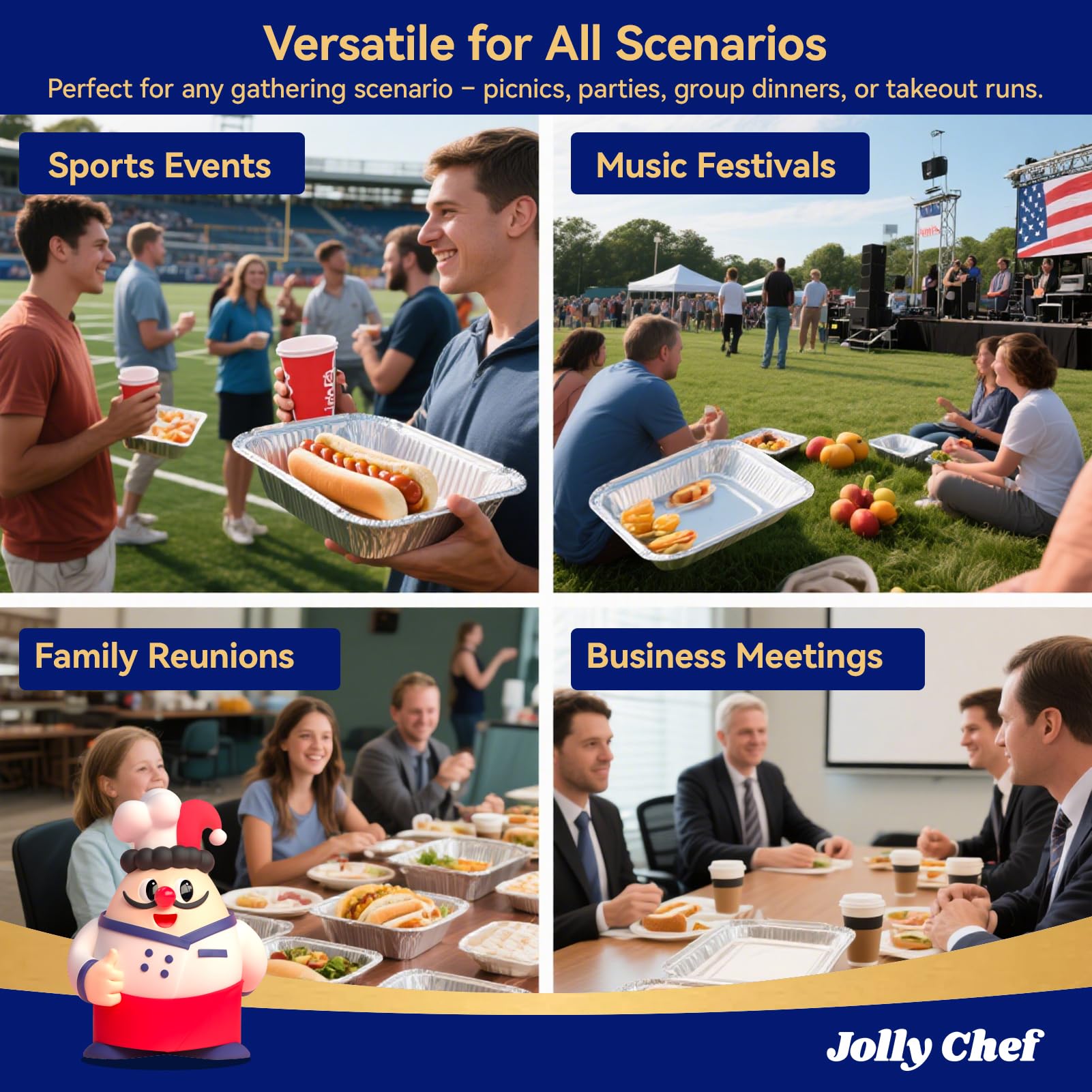 JOLLY CHEF 9x13 pan ideal for catering and batch meals