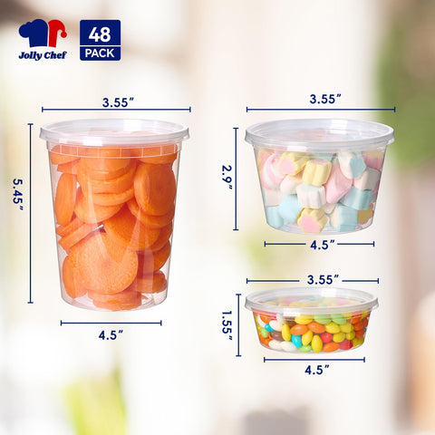 JOLLY CHEF 16oz deli container kept meals organized for easy grab-and-go