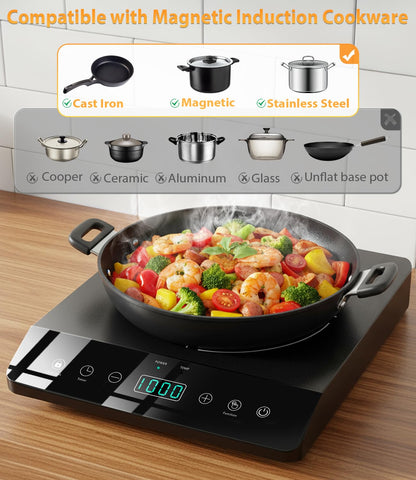 JollyOne ceramic glass surface stays cool to touch during operation.