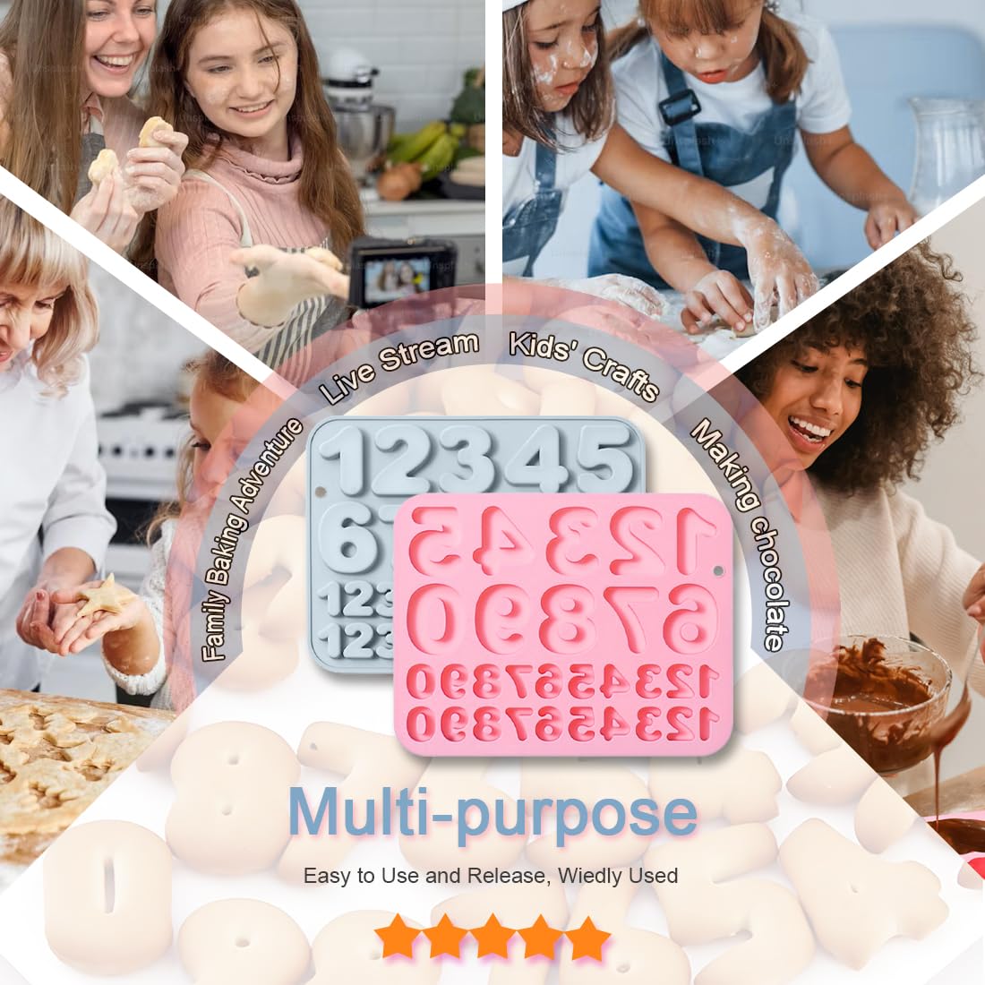 JOMIHONEY DIY molds for soap, clay, and dessert decorations