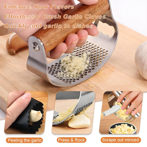 JOMIHONEY silicone garlic peeler helps peel cloves quickly and cleanly.
