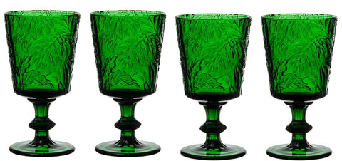 Jomop green stemmed wine glasses set of four for entertaining.