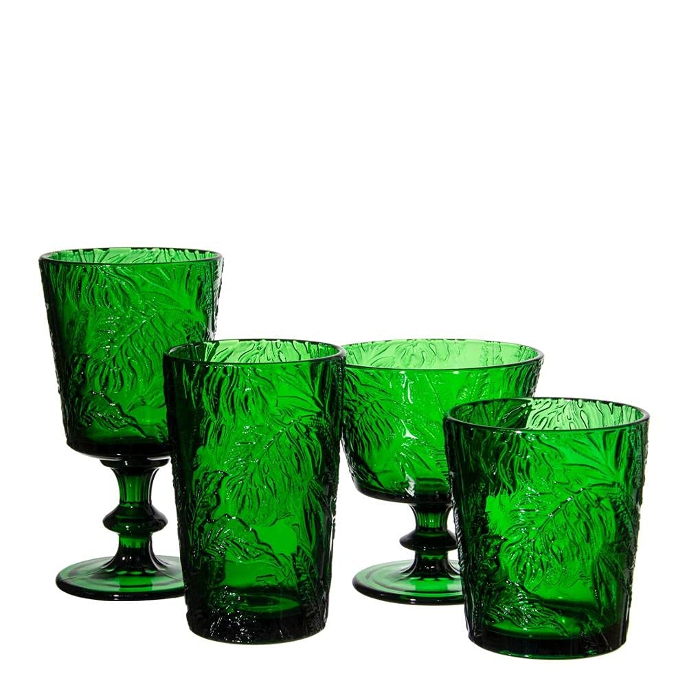 Jomop retro Christmas glassware brightens holiday tables with color.
