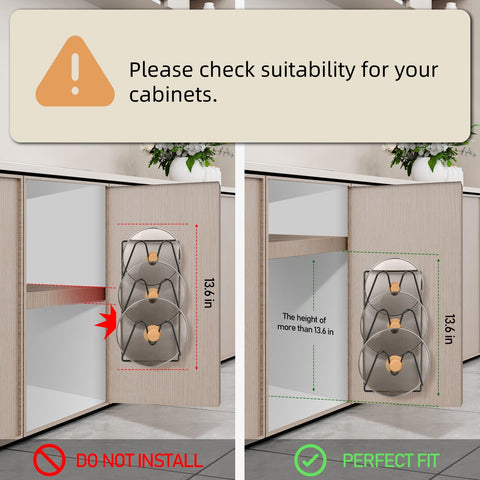 Jomoto adhesive-mount lid rack ideal for clutter-free wall or cabinet use.