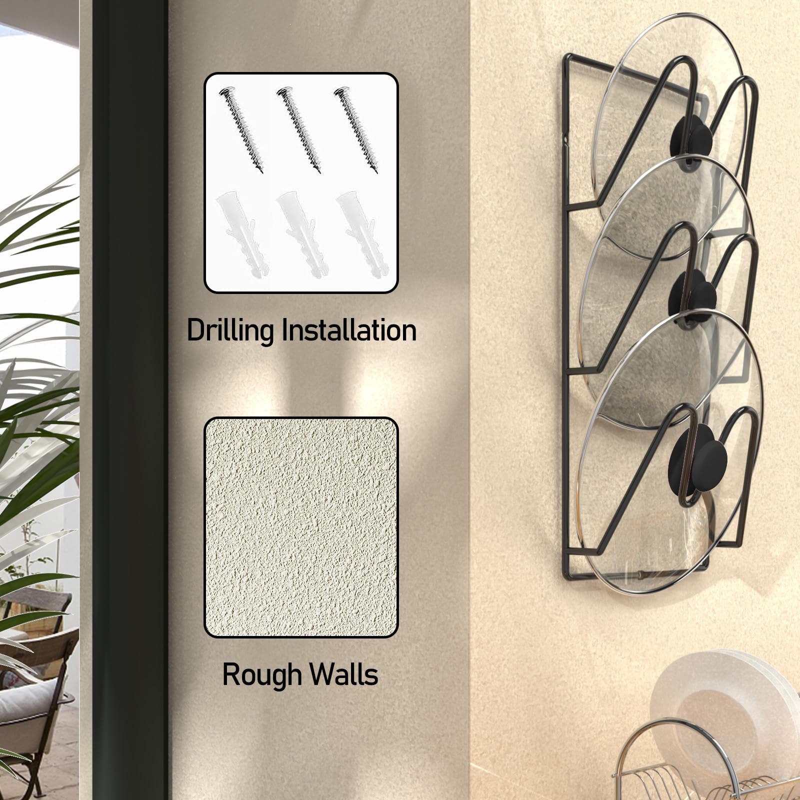 Jomoto kitchen lid storage solution clarifies cabinet clutter and saves space.