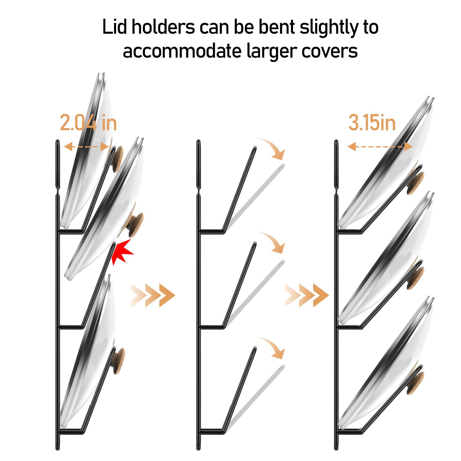 Jomoto screw-mount lid organizer provides sturdy support on rough walls.