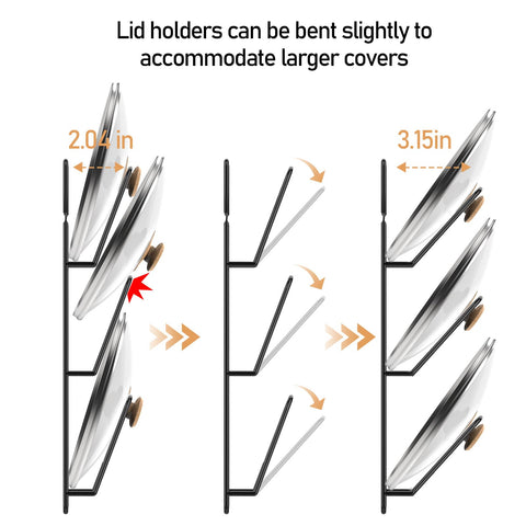 Jomoto screw-mount lid organizer provides sturdy support on rough walls.