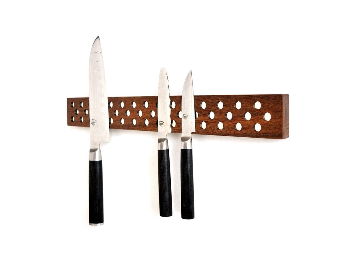 Jonathan Alden magnetic knife bar in walnut 12 inch ready to organize a busy kitchen