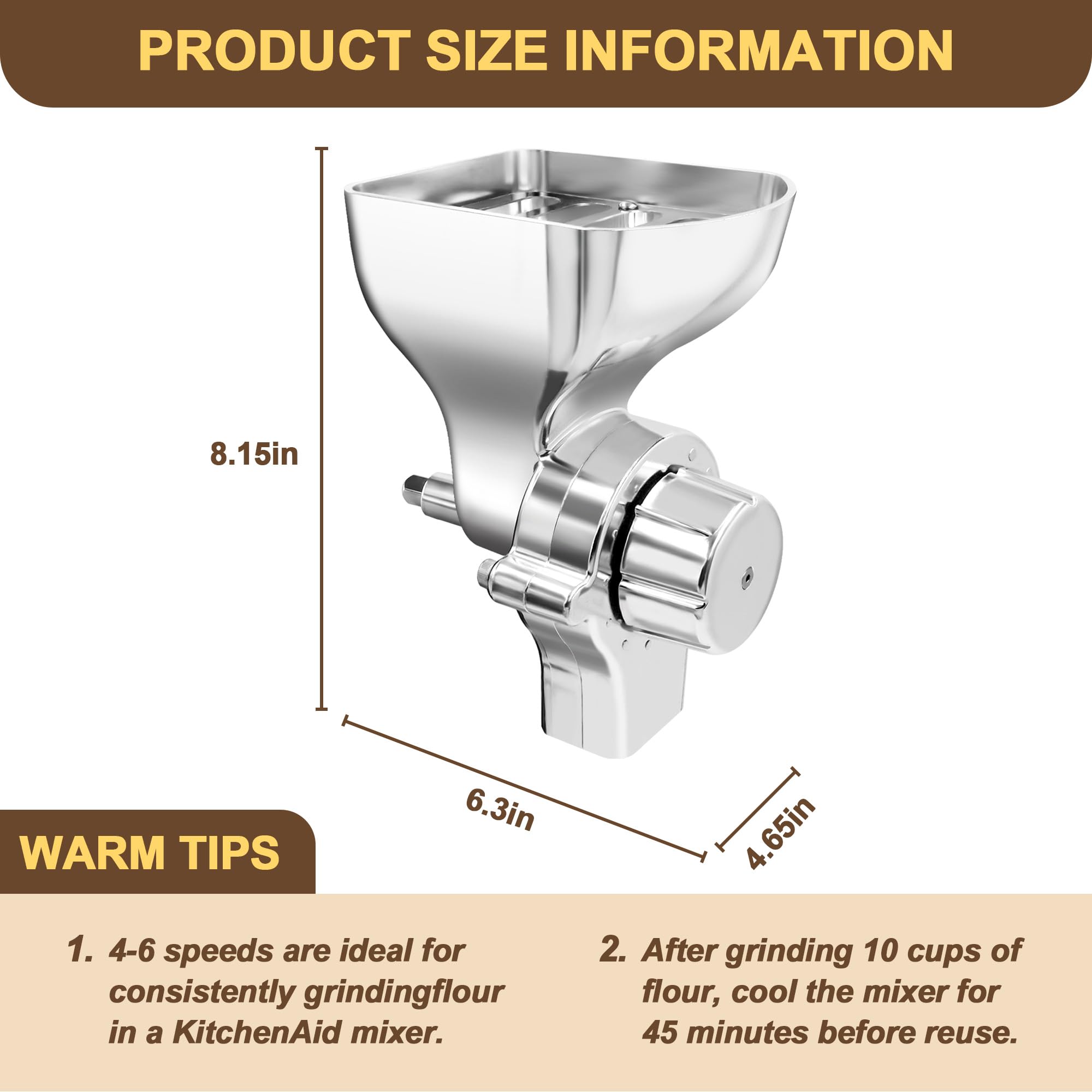 Jooke grain mill with 12-level adjustable fineness for versatile textures