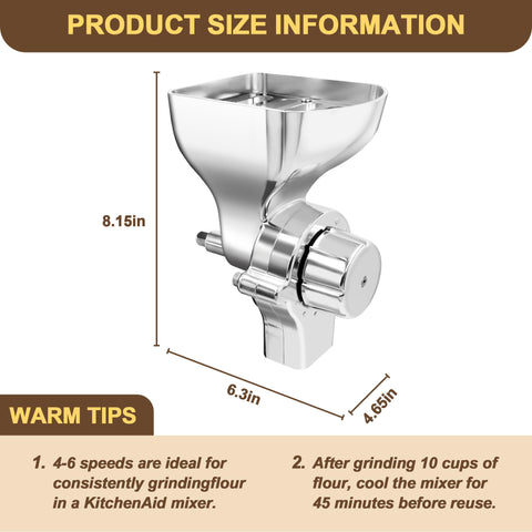 Jooke grain mill with 12-level adjustable fineness for versatile textures