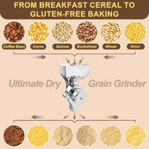 Jooke grain mill detachable grinding chamber for easy cleaning