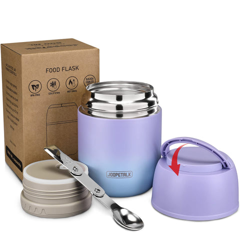 JOOPETALK 17oz insulated lunch container in gradient purple blue for on-the-go meals
