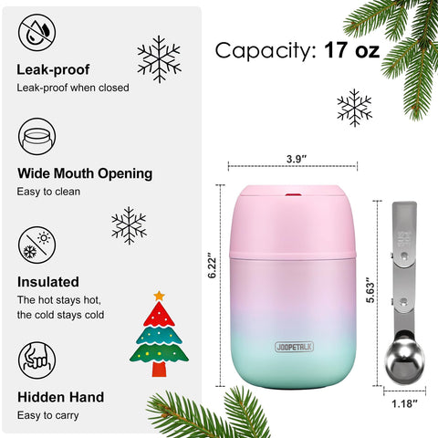 JOOPETALK folding spoon integrated with inner lid for mess-free meals