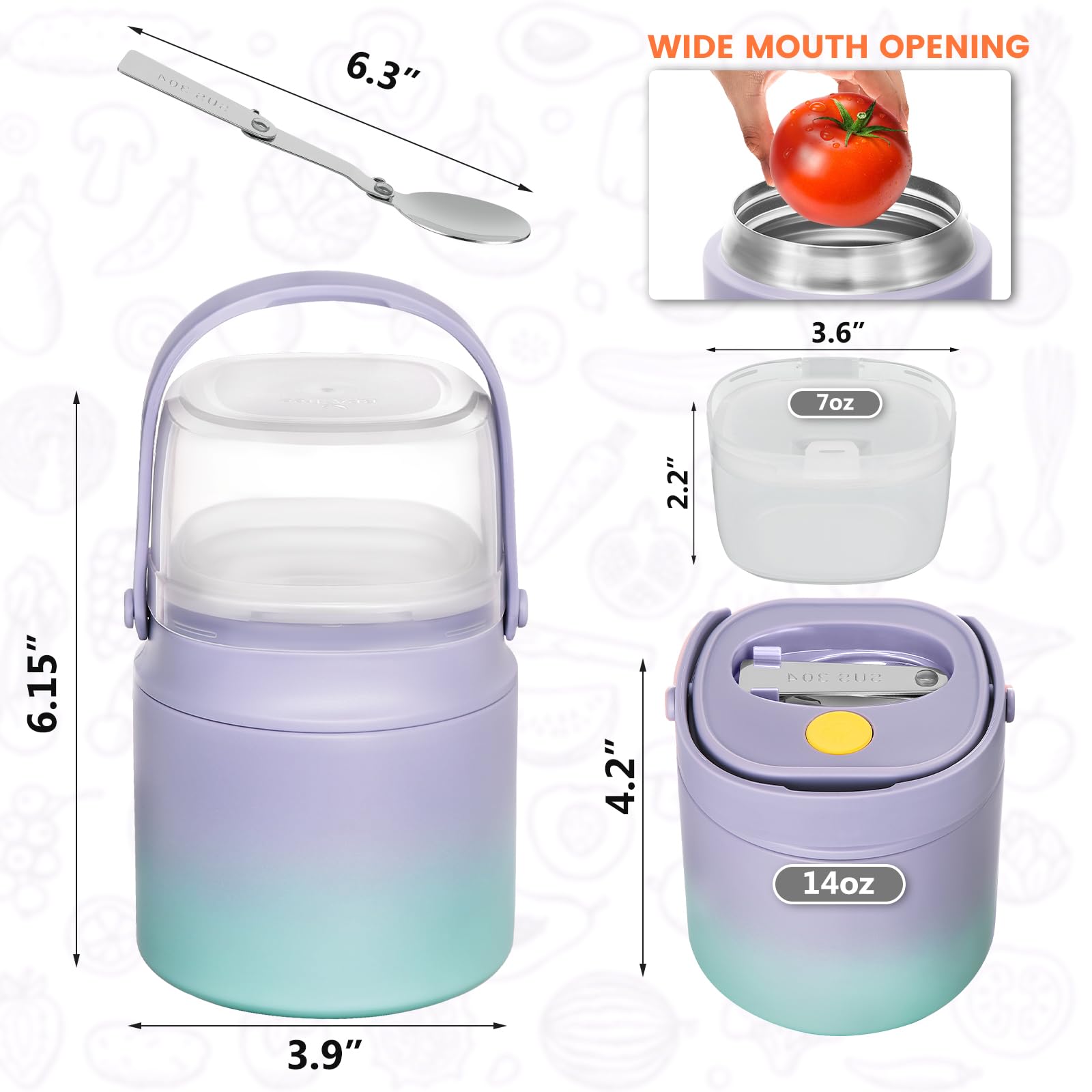 JOOPETALK Included spoon ready for convenient meals anywhere.