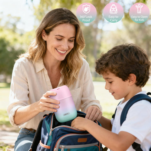 JOOPETALK leak-proof screw lids ensure safe transport at school or office