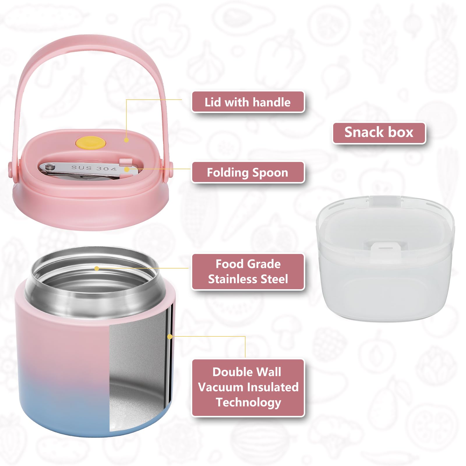 JOOPETALK snack compartment bowl doubles as a small side bowl.