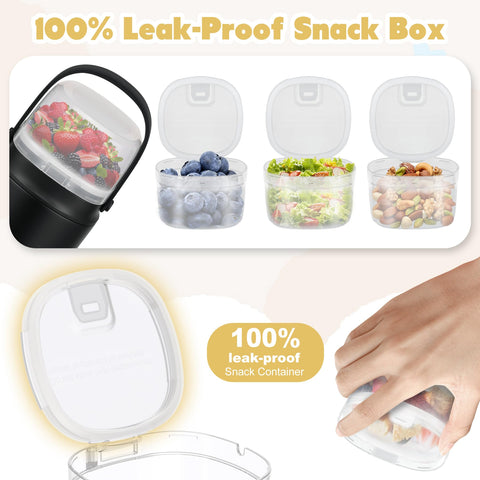 JOOPETALK 6oz snack container accompanies the thermos for easy portioned snacks.