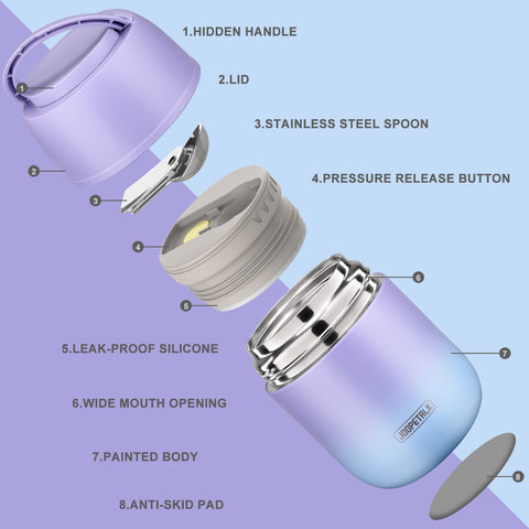 JOOPETALK wide-mouth design allows easy filling and quick cleanup