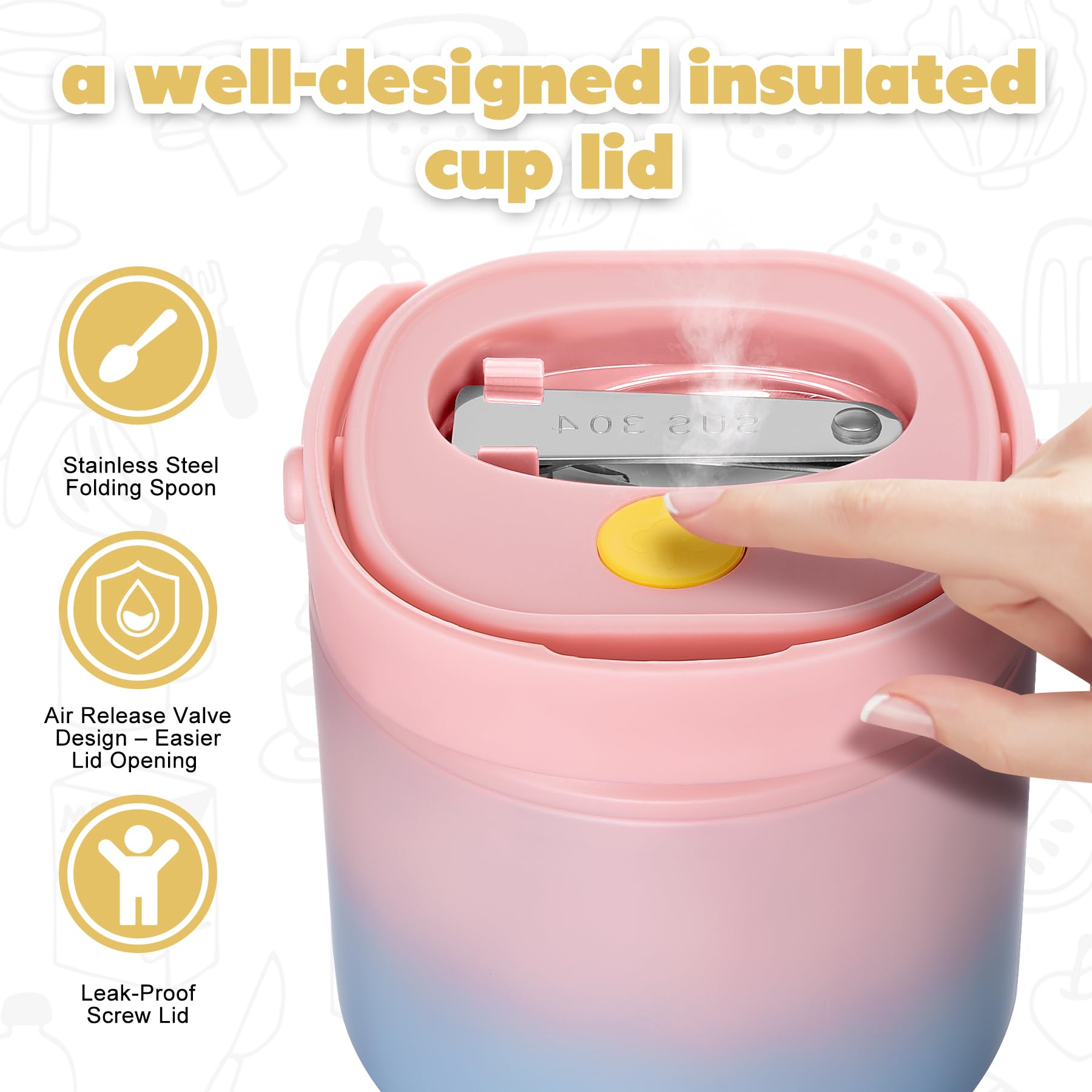 JOOPETALK wide-mouth opening makes filling and cleaning easy.