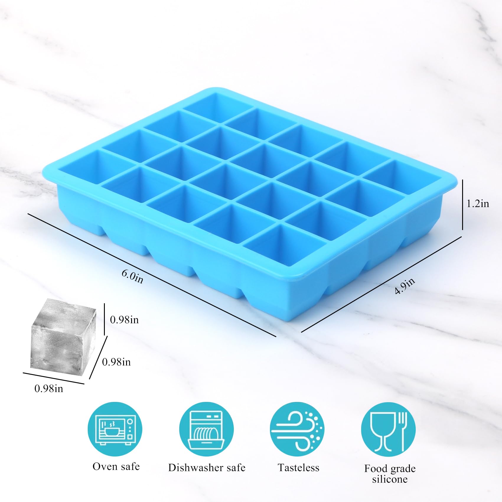 Jootic 1 Tbsp silicone freezer molds for herbs, ideal for portioning.