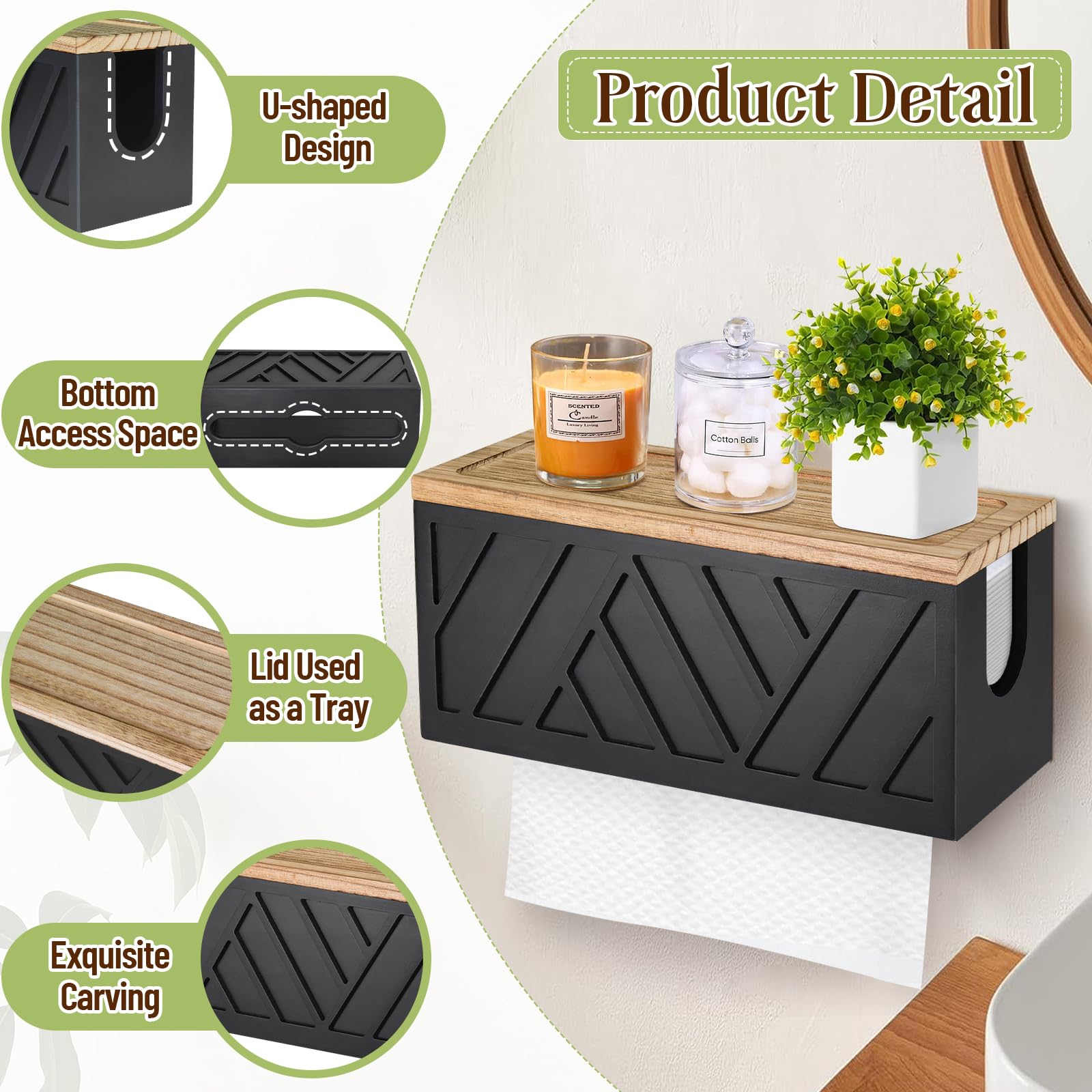 Jorkol non-slip pads protect countertops and prevent moisture contact.