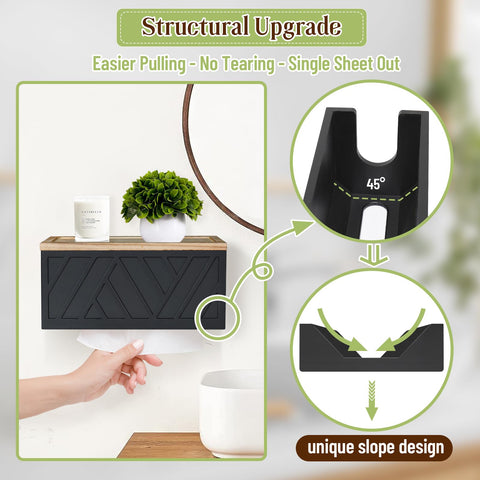 Jorkol wood towel holder suited for kitchen and bathroom surfaces.