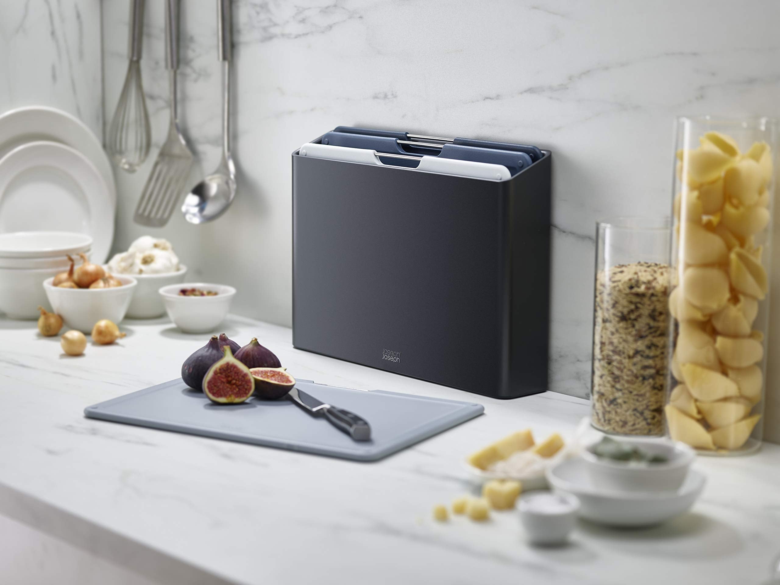 Joseph Joseph Folio dishwasher-safe boards simplify cleanup after meal prep.