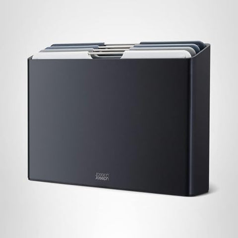 Joseph Joseph Folio graphite color boards suit modern kitchens.