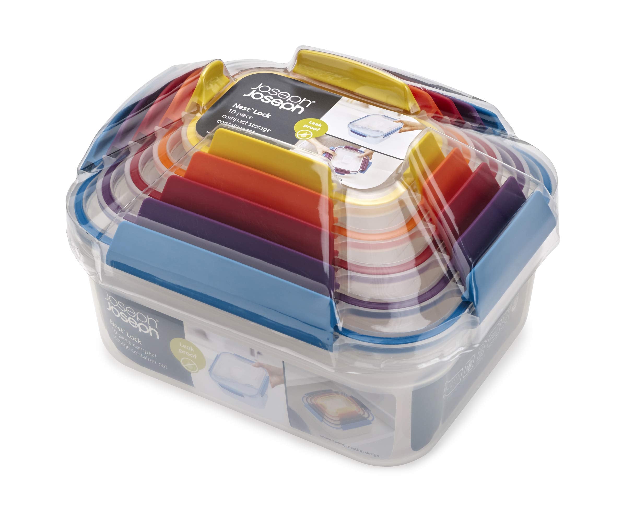Joseph Joseph Nest Lock containers are freezer and microwave safe for flexible use.