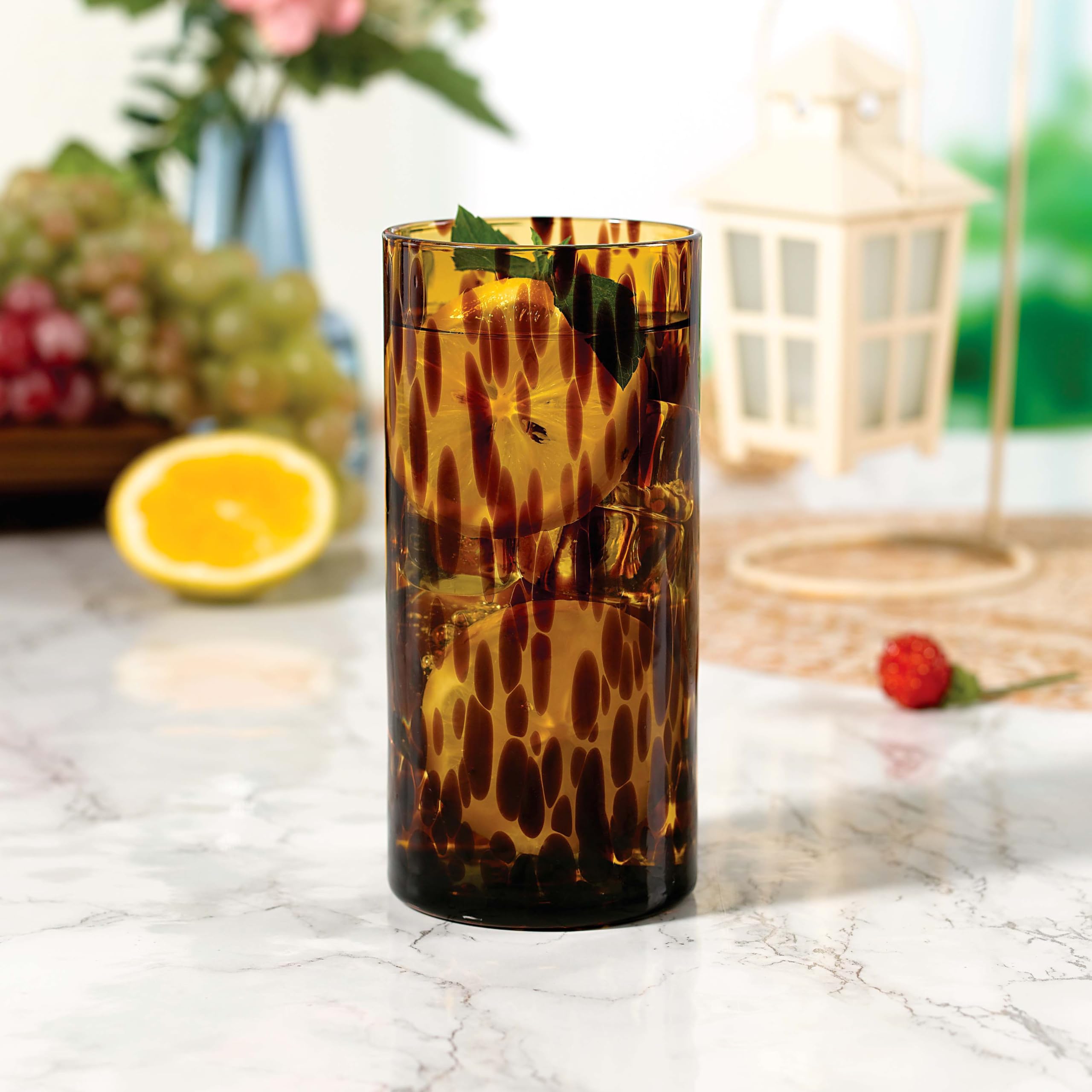 Joseph Sedgh Collection mojito-friendly highball glass suits long drinks.