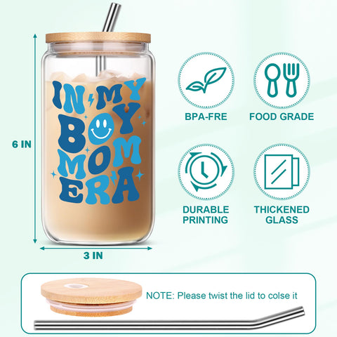 JOSTTER 16 oz coffee cup in thick glass, ideal for iced drinks.