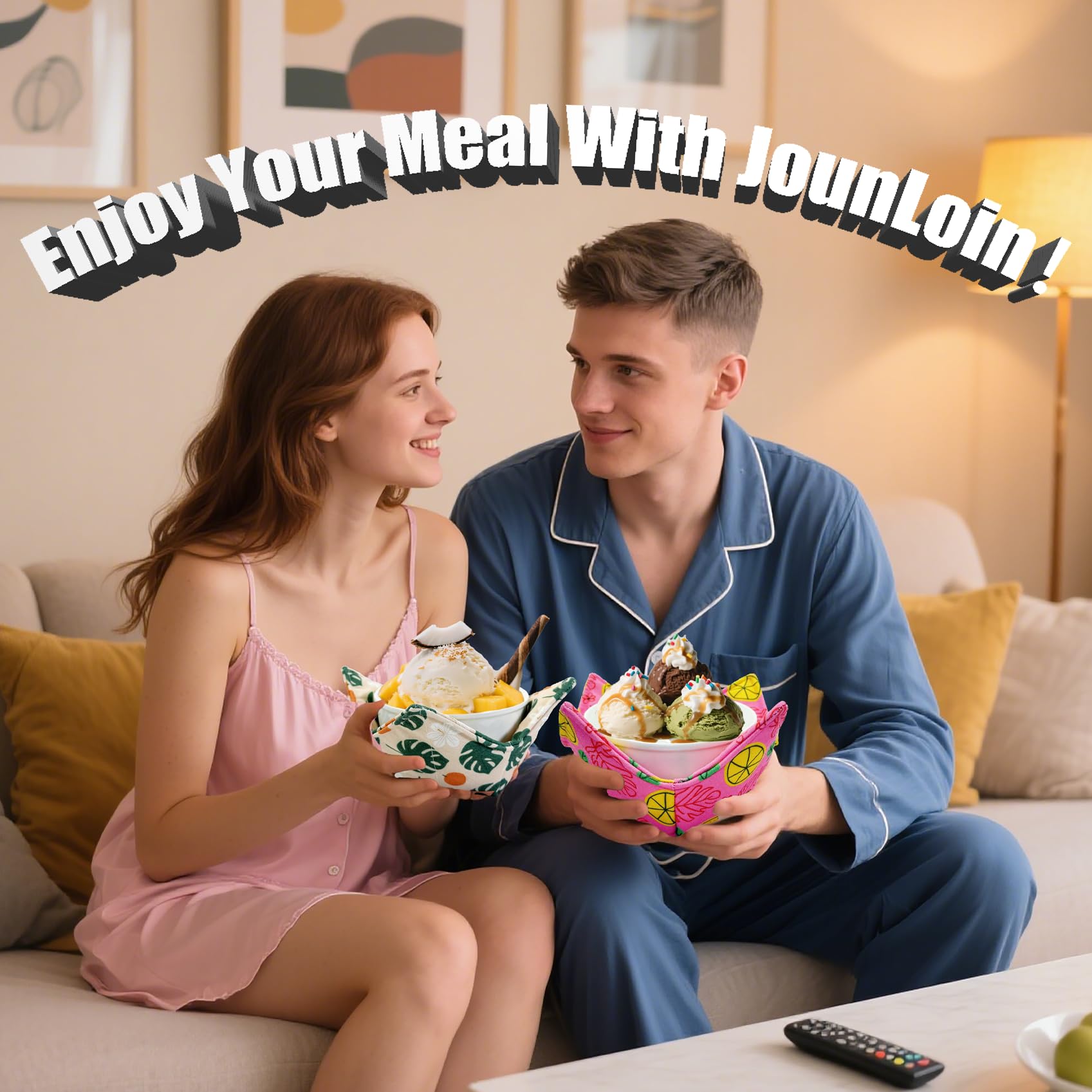 JounLoin heat-protective bowl cozy ideal for sharing meals.