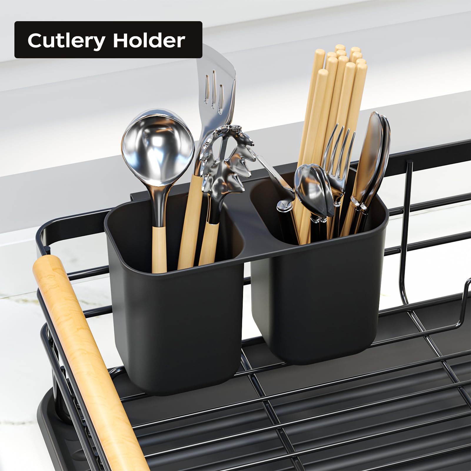 jouzevic single-layer design maximizes counter space in tight kitchens.