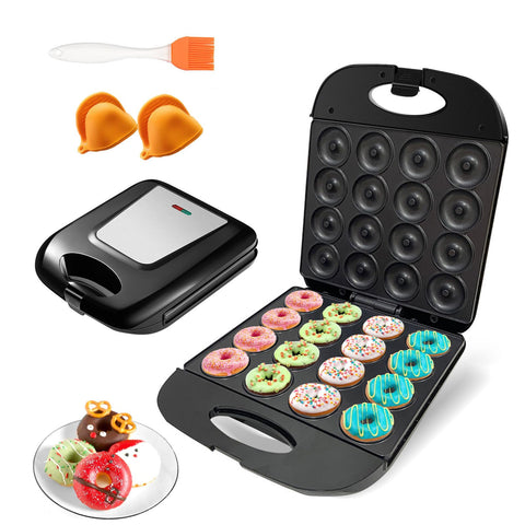 JOVELL 2025 mini donut maker 16-hole front view for quick at-home treats.