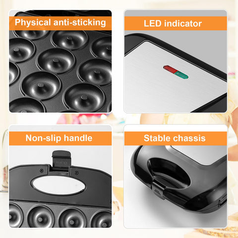 JOVELL oil brush for precise batter coating during donut making.