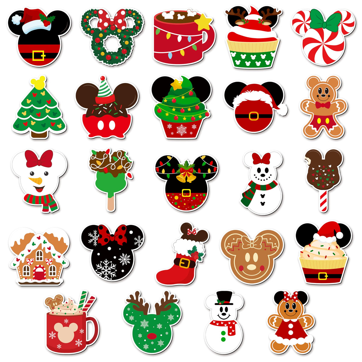 JovelliBom Christmas Mouse Cruise magnets on fridge for festive holiday decor