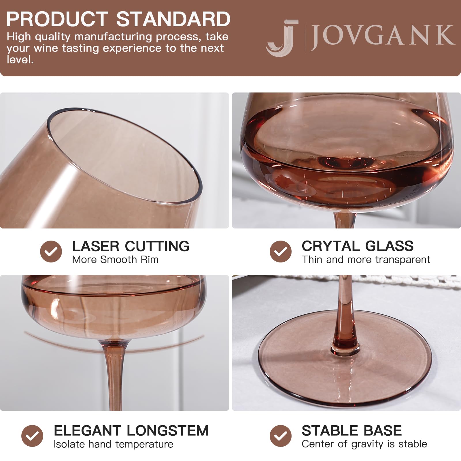 JOVGANK bell-shaped bowl wine glass enhances aroma and aeration