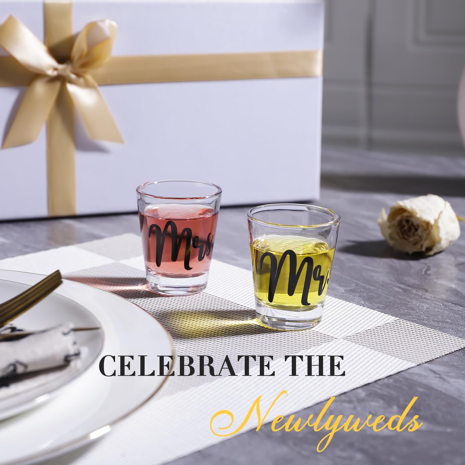 JOVGANK Hubby & Wifey vintage whiskey glass ideal for celebrations.