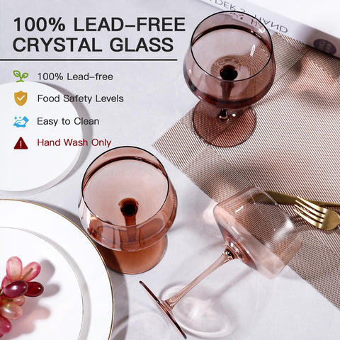 JOVGANK lead-free crystal glasses offering light, clear sparkle.