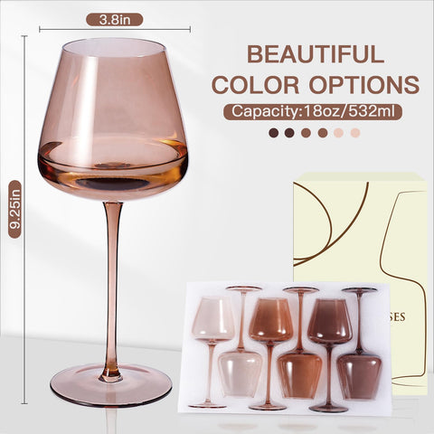JOVGANK set of 6 gift-ready wine glasses for celebrations