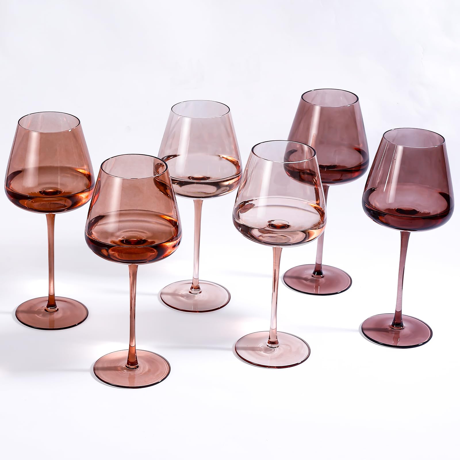 JOVGANK Venus amber wine glass 18oz for elegant parties and easy glass tracking