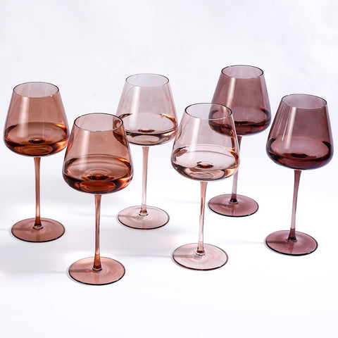 JOVGANK Venus amber wine glass 18oz for elegant parties and easy glass tracking