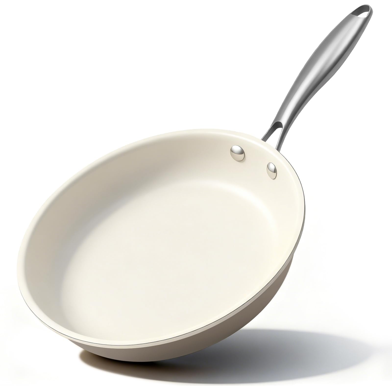 Jovire 8.5-inch ceramic nonstick pan full view for everyday cooking efficiency