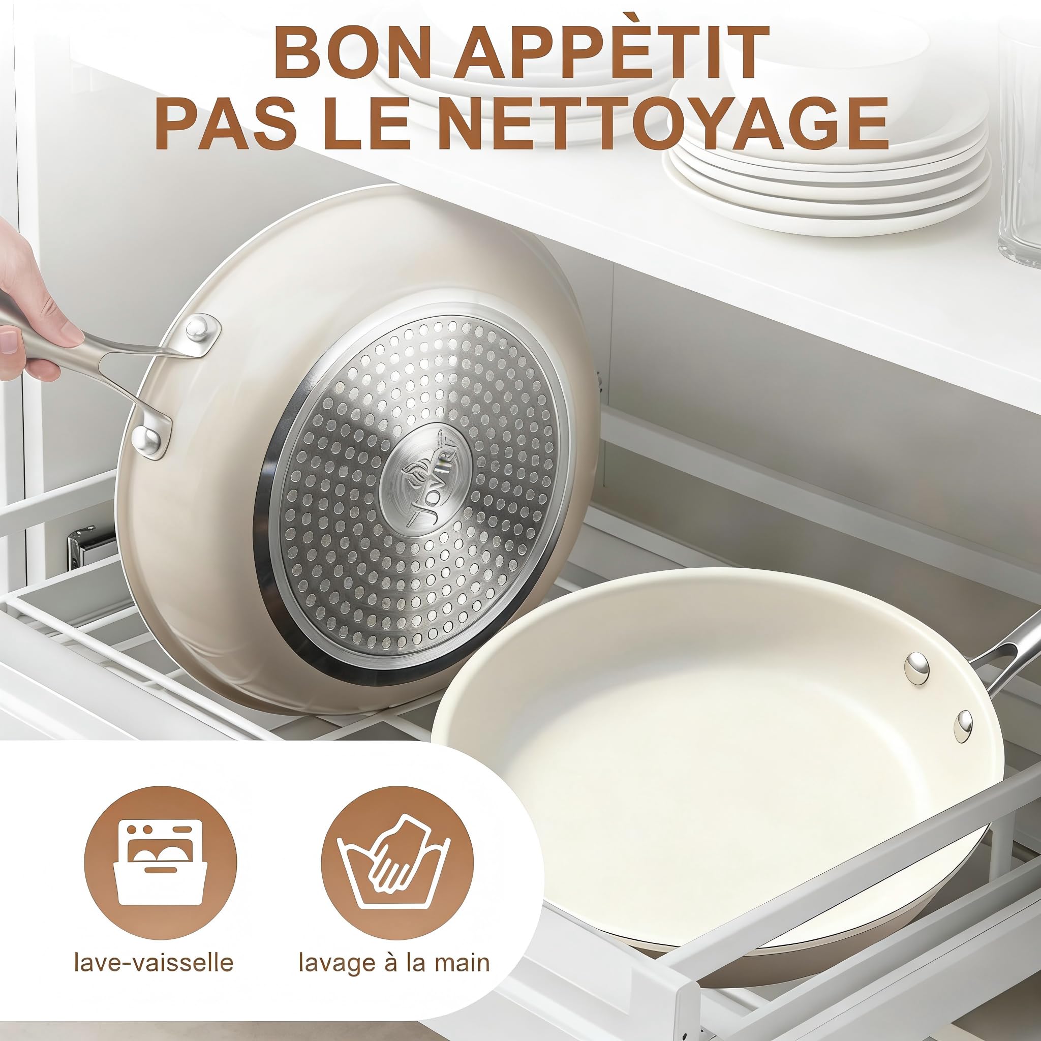Jovire side-view on stove highlighting compact design