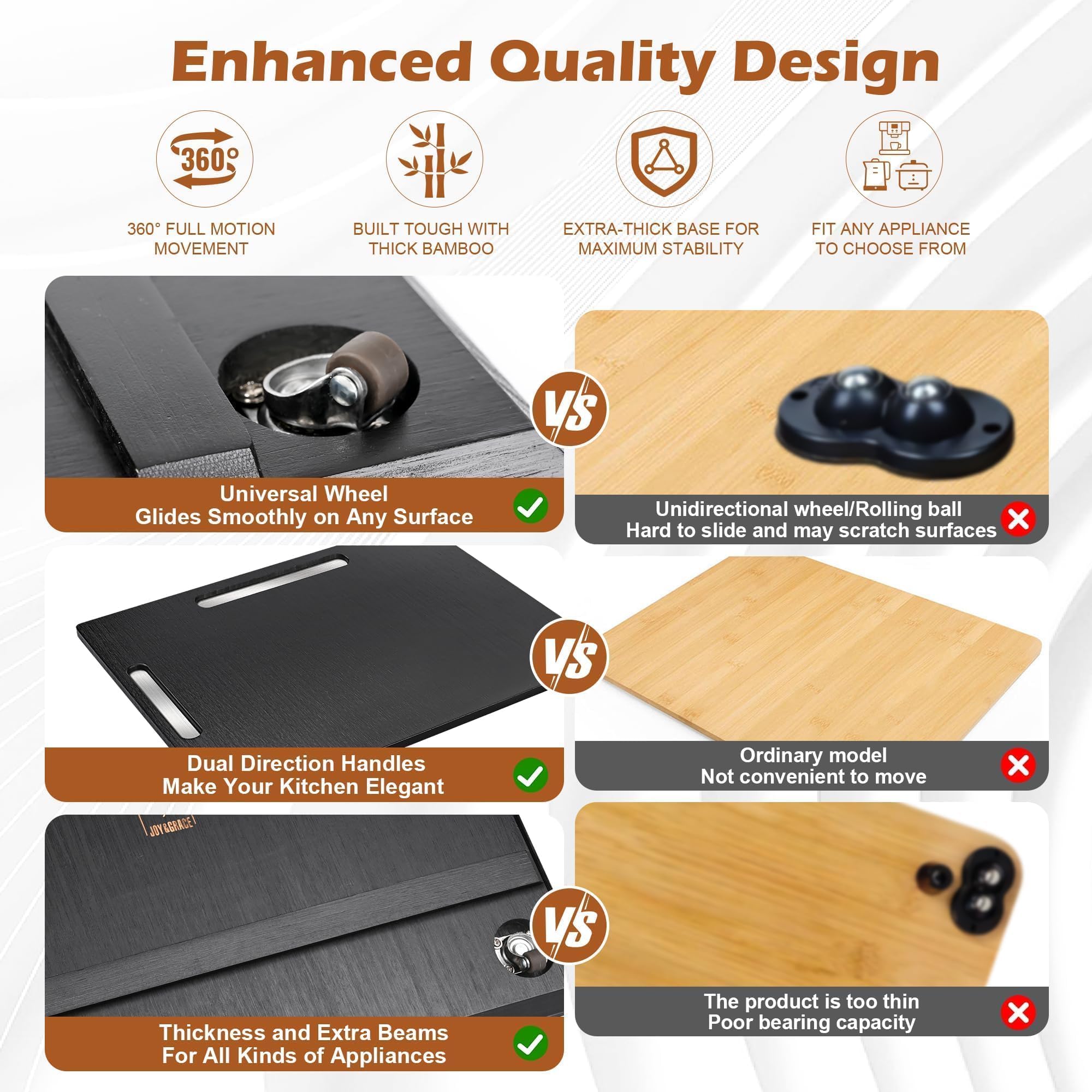 Joy&Grace air fryer sliding tray keeps the counter tidy.