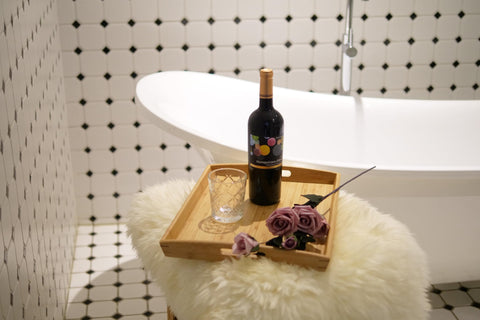 Joy&Grace bamboo tray cleans easily with a damp cloth