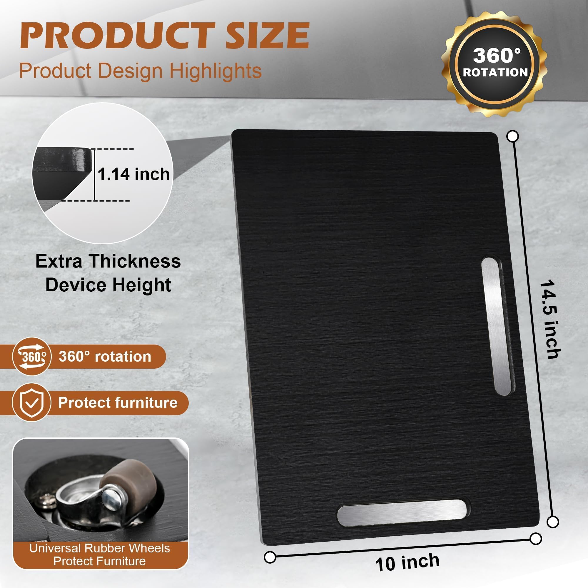 Joy&Grace bamboo sliding tray large size fits big appliances securely.