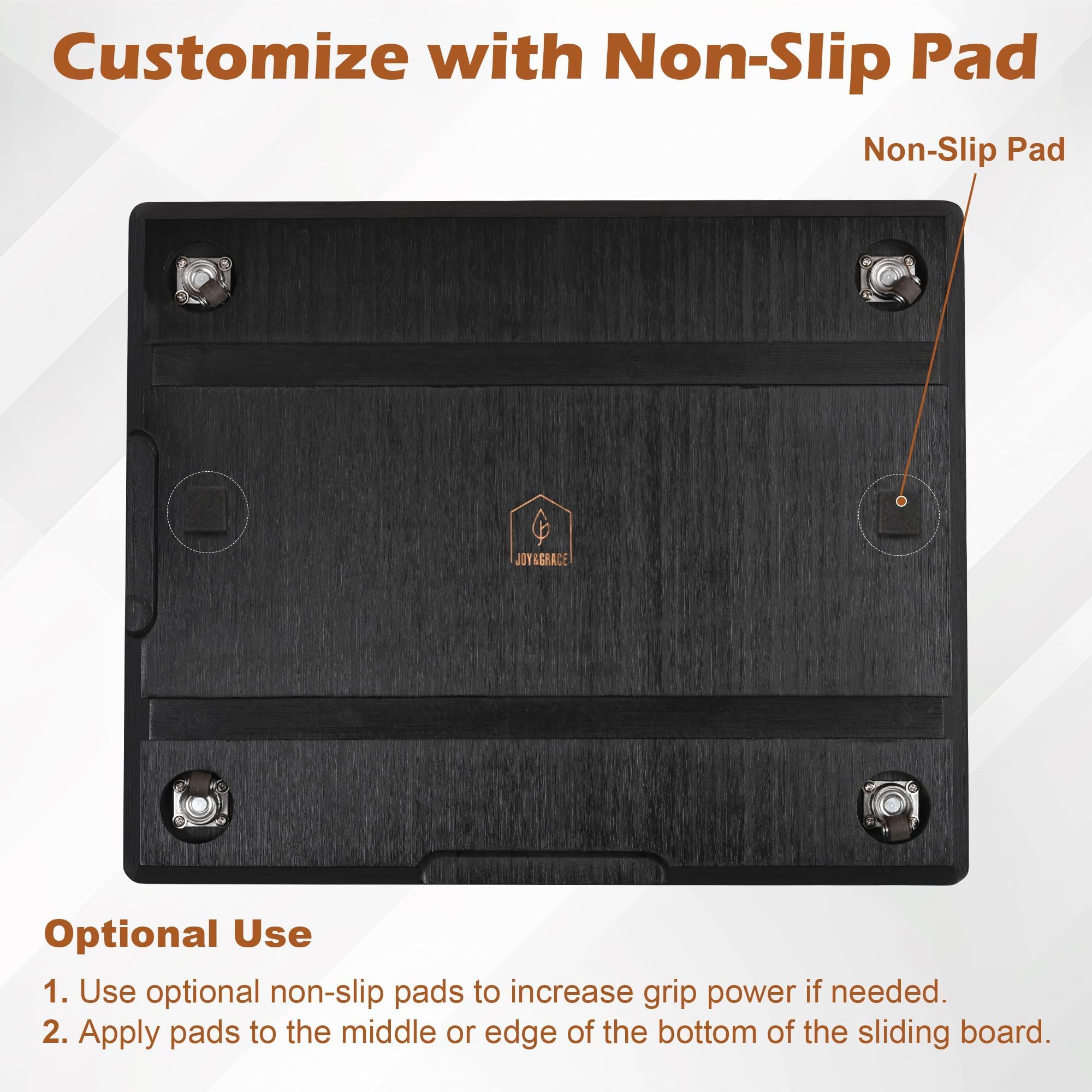 Joy&Grace coffee-maker sliding tray protects countertops while sliding safely.