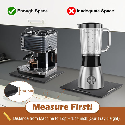 Joy&Grace medium sliding tray (14.5x10) suits medium to small appliances.