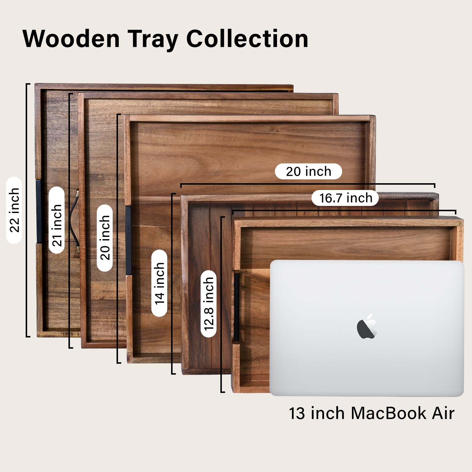 Joy&Grace 21x21 inch surface supports snacks, drinks, and small meals.